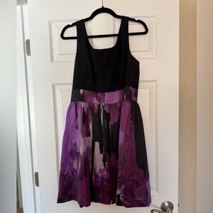 Ellen Tracy Purple Fit & Flare Skirt Dress